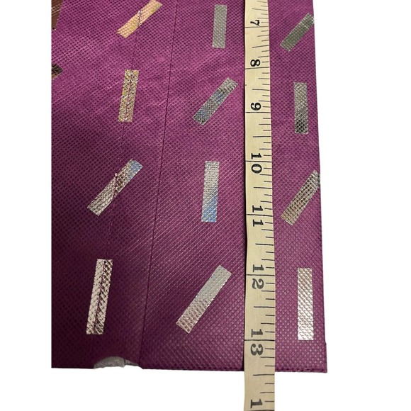 10 x  Large 18" Purple Fabric GIFT BAGS w/ Silver Ribbon | Christine Taylor CTC - Picture 4 of 13